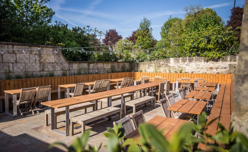 Beer garden at The Marlborough Tavern